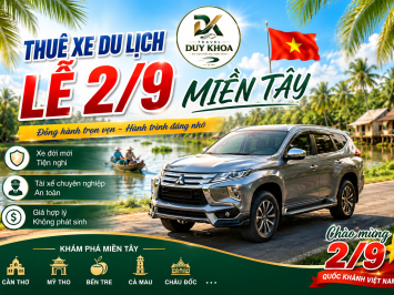 Thuê xe du lịch lễ 2/9 miền Tây